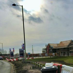 view from the High Rd as development progresses2022